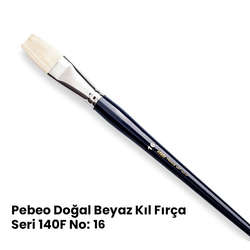 Pebeo - Pebeo 140F Doğal Beyaz Kıl Yağlı Boya-Akrilik Boya Fırçası No 16