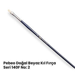 Pebeo - Pebeo 140F Doğal Beyaz Kıl Yağlı Boya-Akrilik Boya Fırçası No 2