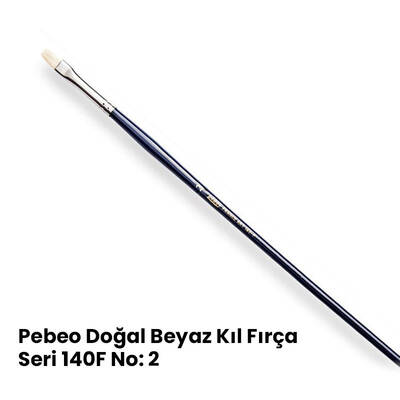 Pebeo 140F Doğal Beyaz Kıl Yağlı Boya-Akrilik Boya Fırçası No 2