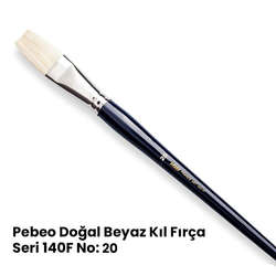Pebeo - Pebeo 140F Doğal Beyaz Kıl Yağlı Boya-Akrilik Boya Fırçası No 20