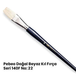 Pebeo - Pebeo 140F Doğal Beyaz Kıl Yağlı Boya-Akrilik Boya Fırçası No 22