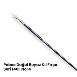 Pebeo - Pebeo 140F Doğal Beyaz Kıl Yağlı Boya-Akrilik Boya Fırçası No 4