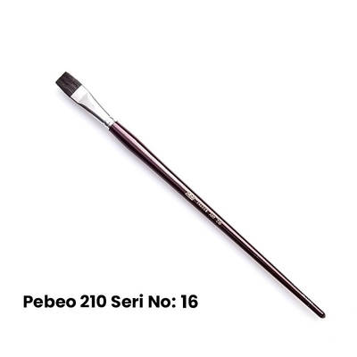 Pebeo 210 Seri Samur Düz Kesik Uçlu Fırça No 16