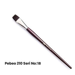 Pebeo - Pebeo 210 Seri Samur Düz Kesik Uçlu Fırça No 18