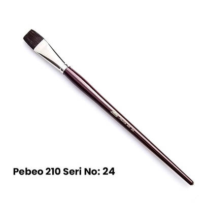 Pebeo 210 Seri Samur Düz Kesik Uçlu Fırça No 24