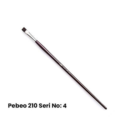 Pebeo 210 Seri Samur Düz Kesik Uçlu Fırça No 4