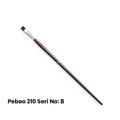 Pebeo 210 Seri Samur Düz Kesik Uçlu Fırça No 8