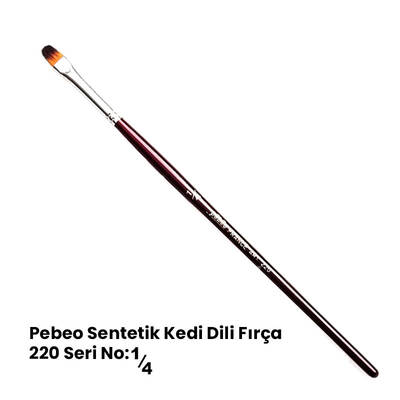 Pebeo 220 Seri Sentetik Kedi Dili Fırça No 1/4