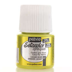 Pebeo - Pebeo Setacolor Opak Kumaş Boyası Metalik 61 Shimmer Canary