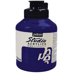 Pebeo - Pebeo Studio Akrilik Boya 500ml No:15 Dark Ultramarine Blue