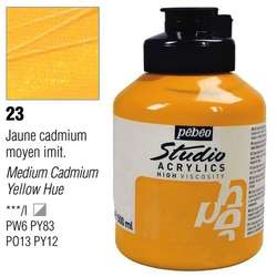 Pebeo - Pebeo Studio Akrilik Boya 500ml No:23 Medium Cadmium Yellow