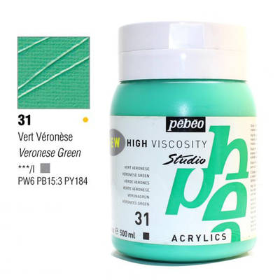 Pebeo Studio Akrilik Boya 500ml No:31 Verenose Green