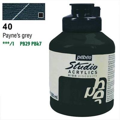 Pebeo Studio Akrilik Boya 500ml No:40 Paynes Grey