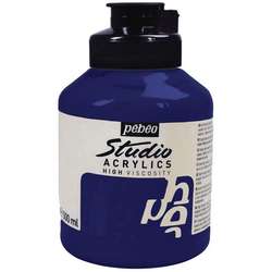 Pebeo - Pebeo Studio Akrilik Boya 500ml No:47 Dark Cobalt Violet