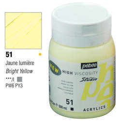 Pebeo - Pebeo Studio Akrilik Boya 500ml No:51 Bright Yellow