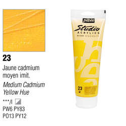 Pebeo - Pebeo Studio Akrilik Boya 23 Medium Cadmium Yellow Hue 100ml