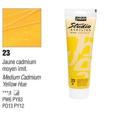 Pebeo Studio Akrilik Boya 23 Medium Cadmium Yellow Hue 100ml