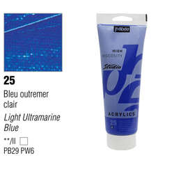 Pebeo - Pebeo Studio Akrilik Boya 25 Light Ultramarine Blue 100ml