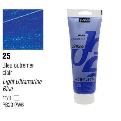 Pebeo Studio Akrilik Boya 25 Light Ultramarine Blue 100ml