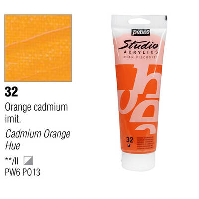Pebeo Studio Akrilik Boya 32 Cadmium Orange Hue 100ml