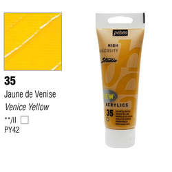 Pebeo - Pebeo Studio Akrilik Boya 35 Venice Yellow 100ml