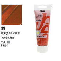 Pebeo - Pebeo Studio Akrilik Boya 39 Venice Red 100ml