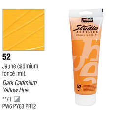 Pebeo - Pebeo Studio Akrilik Boya 52 Dark Cadmium Yellow Hue 100ml