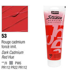 Pebeo - Pebeo Studio Akrilik Boya 53 Dark Cadmium Red Hue 100ml