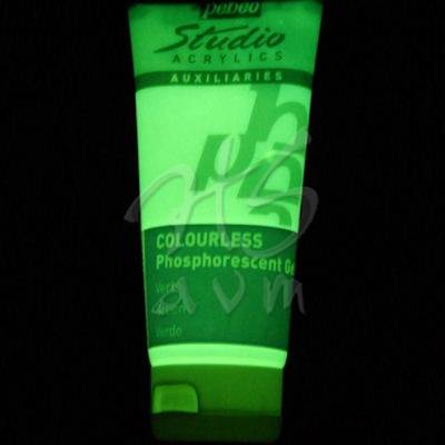 Pebeo Studio Floresan Karanlıkta Parlayan Boya 100ml Green