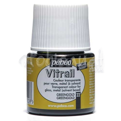 Pebeo Vitrail Şeffaf Cam Boyası 45ml Altın Yeşili 22