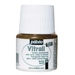 Pebeo - Pebeo Vitrail Şeffaf Cam Boyası 45ml Beyaz 20