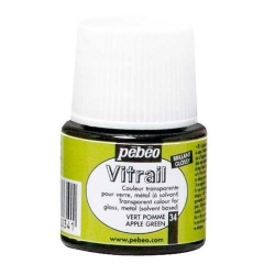 Pebeo - Pebeo Vitrail Şeffaf Cam Boyası 45ml Elma Yeşili 34