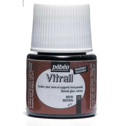 Pebeo - Pebeo Vitrail Şeffaf Cam Boyası 45ml Kahverengi 11