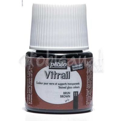 Pebeo Vitrail Şeffaf Cam Boyası 45ml Kahverengi 11