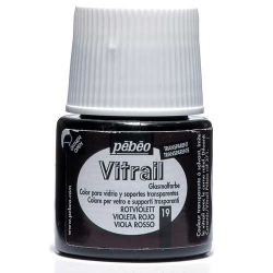 Pebeo - Pebeo Vitrail Şeffaf Cam Boyası 45ml Kırmızı Mor 19