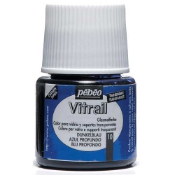 Pebeo - Pebeo Vitrail Şeffaf Cam Boyası 45ml Lacivert 10