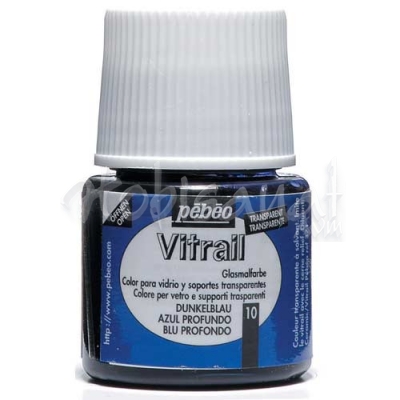 Pebeo Vitrail Şeffaf Cam Boyası 45ml Lacivert 10