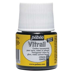 Pebeo - Pebeo Vitrail Şeffaf Cam Boyası 45ml Limon Sarısı 23