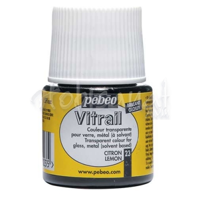 Pebeo Vitrail Şeffaf Cam Boyası 45ml Limon Sarısı 23