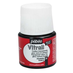 Pebeo - Pebeo Vitrail Şeffaf Cam Boyası 45ml Mor 26