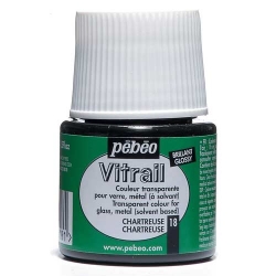 Pebeo - Pebeo Vitrail Şeffaf Cam Boyası 45ml Yeşil 18