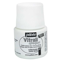 Pebeo - Pebeo Vitrail Opak Cam Boyası 45ml Beyaz 49