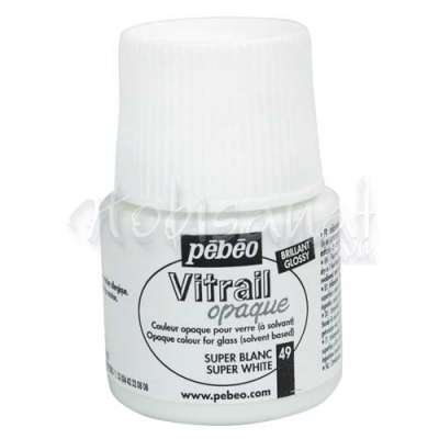 Pebeo Vitrail Opak Cam Boyası 45ml Beyaz 49