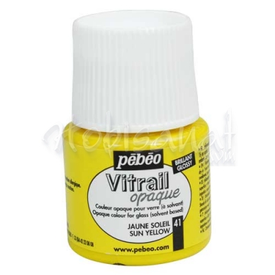 Pebeo Vitrail Opak Cam Boyası 45ml Güneş Sarısı 41