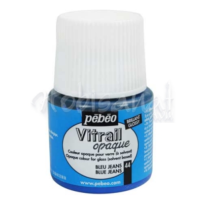 Pebeo Vitrail Opak Cam Boyası 45ml Mavi 44