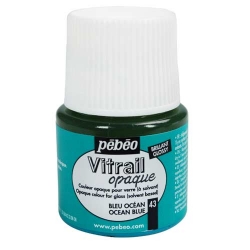 Pebeo - Pebeo Vitrail Opak Cam Boyası 45ml Okyanus Mavisi 43