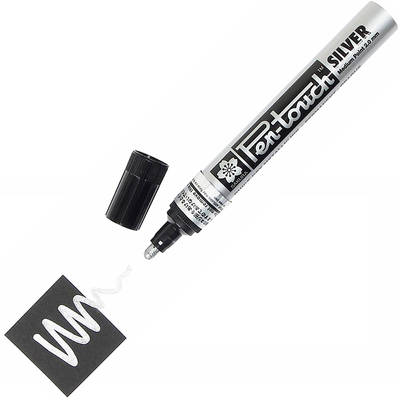 Pen-touch Marker Kalem 2mm (Medium) Gümüş