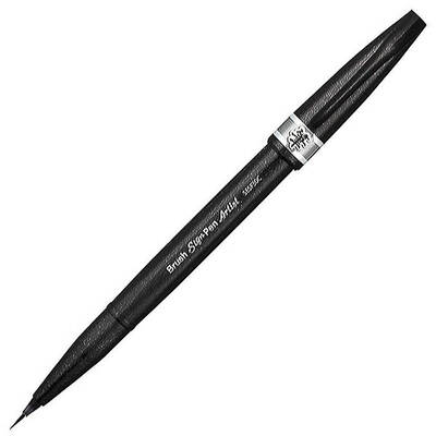 Pentel Artist Brush Sign Pen Ultra Fine Grey