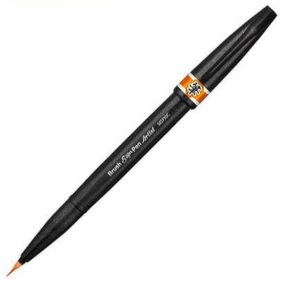 Pentel Artist Brush Sign Pen Ultra Fine Orange
