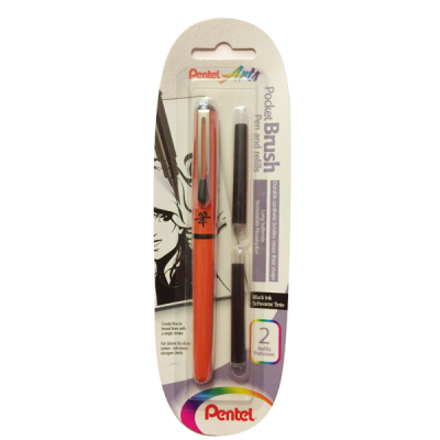 Pentel Arts Pocket Brush Kalem ve Refill Seti Kod:XGFKPF/FP10